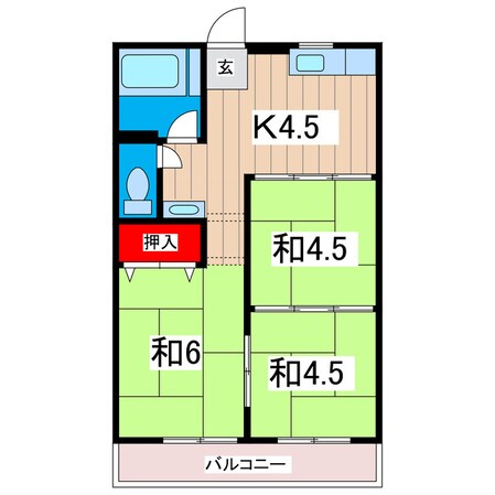 末広マンションの物件間取画像